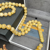 Natural Amber Misbaha Tasbih 66 Prayer Beads 13mm 98g