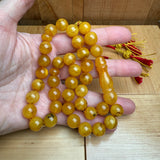 Handmade Antiq Amber Misbaha Tasbih Islamic Prayer Beads 10.7mm 33g