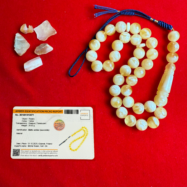 *EXCLUSIVE HONEY WHITE AMBER MISBAHA 11.3mm 36g