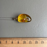 Natural Amber Pendant 925 Sterling Silver Made in Eu Baltic Gemstone 3g Gift