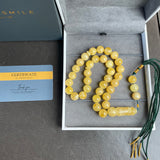 Natural Amber Misbaha Tasbih 33 Prayer Beads 11.3mm 33.5g