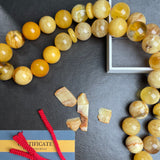 Elegant White Amber Misbaha Tasbih 33 Prayer Beads 19.5mm 146g