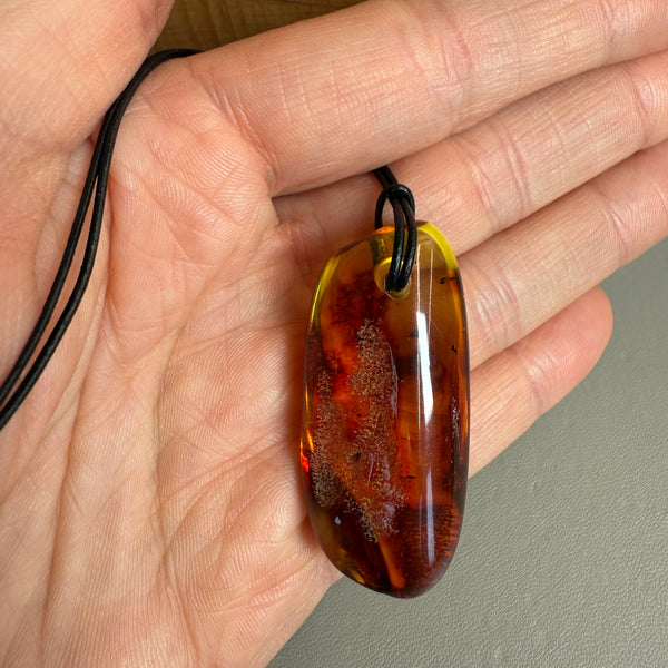 Vintage Natural Amber Pendant Authentic Baltic Gemstone 6.5g Gift