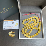 Certified Natural Amber Misbaha Tasbih Islamic Prayer Beads 11.3mm 39.67g