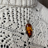 Natural Amber Pendant 925 Sterling Silver Made in Eu Baltic Gemstone 3.6g