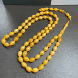 Antiq Pressed Amber Style Misbaha Tasbih 40g | 8x12mm | 66 beads
