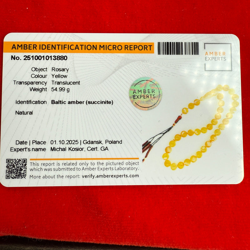 *EXCLUSIVE HONEY WHITE AMBER MISBAHA 13.6mm 55g