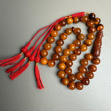 Handmade Antiq Amber Misbaha Tasbih Islamic Prayer Beads 9.9mm 31g