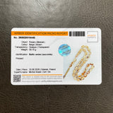 Handmade Honey White Amber Misbaha 12x15mm 59.75g 33 beads LAB certificate