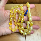 Luxury Natural Baltic Amber  Misbaha تسبيح Islamic 33 Rosary 9mm x 13mm 29.6g