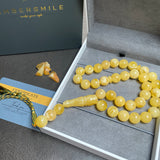 Vintage Natural Amber Misbaha Tasbih Islamic Prayer Beads 12mm 42.3g