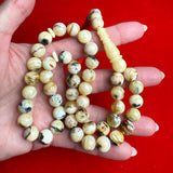 OREO WHITE AMBER MISBAHA 10mm 32.8g
