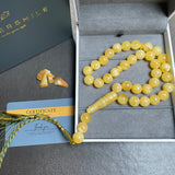 Vintage Natural Amber Misbaha Tasbih Islamic Prayer Beads 12mm 42.3g