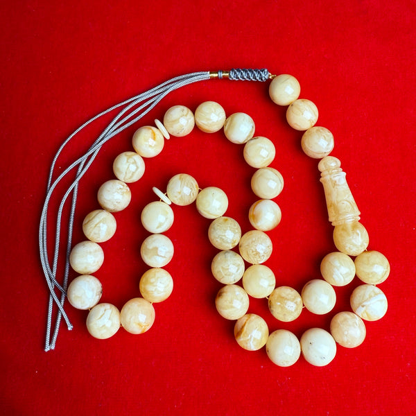 WHITE AMBER MISBAHA 13.2mm 51.5g