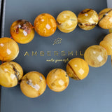 Natural Amber Islamic Tasbih Misbaha Rosary Muslim Gift 24mm 247,9g