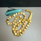 Handmade Oreo Amber Tasbih Misbaha Islamic Prayer Beads 11mm 44.6g