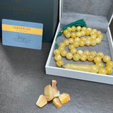 Natural Amber Misbaha Tasbih 45 Prayer Beads 12mm 61.5g