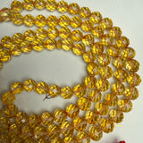 مسبحة صلاة إسلامية من العنبر والماس الليموني، 7 مم، 22.5 غرام