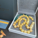 Natural Amber Misbaha Tasbih 33 Prayer Beads 13.5mm 56g