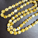 Honey White Pressed Amber Style Misbaha Tasbih 59g | 10x13mm | 66