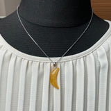 Natural Amber Pendant 925 Sterling Silver Made in Eu Baltic Gemstone 1.5g