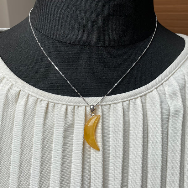 Natural Amber Pendant 925 Sterling Silver Made in Eu Baltic Gemstone 1.5g