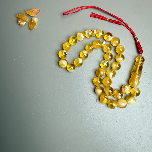 Rare Luxury Amber Islamic Tasbih Misbaha مسبحة   Prayer Beads 12mm 37.3g