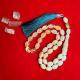 Premium Handmade Yellow Transparent Amber Tasbih Misbaha Islamic Prayer Beads 9mm x 13mm 32.5g