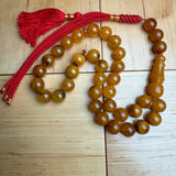 Handmade Antiq Amber Misbaha Tasbih Islamic Prayer Beads 12.5mm 46.5g