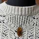 Natural Amber Pendant 925 Sterling Silver Made in Eu Baltic Gemstone 3g Gift