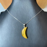 Natural Amber Pendant 925 Sterling Silver Made in Eu Baltic Gemstone 1.5g