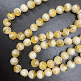 Handmade Honey White Amber Misbaha | 10.6mm | 48.5g | 66 beads