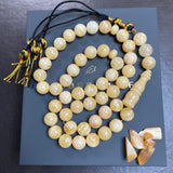 Vintage Natural Amber Misbaha Tasbih Islamic Prayer Beads 12mm 53g