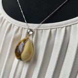 Natural Amber Pendant 925 Sterling Silver Made in Eu Baltic Gemstone 9g