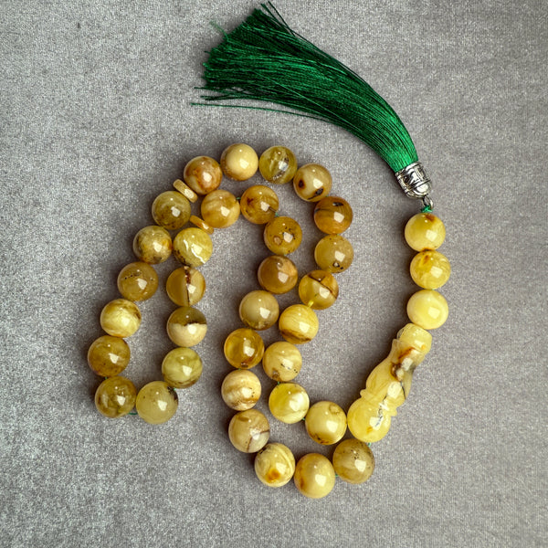YELLOW AMBER MISBAHA 13mm 54.5g
