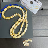 Natural Royal White Amber Misbaha Tasbih 33 Beads | 8x17mm | 27g