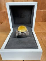 Baltic Amber Men’s Ring – 925 Sterling Silver, Handmade, Adjustable Size