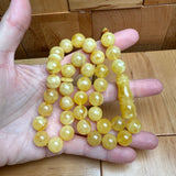Handmade Y/W Amber Misbaha Tasbih Islamic Prayer Beads 12.1mm 40.9g