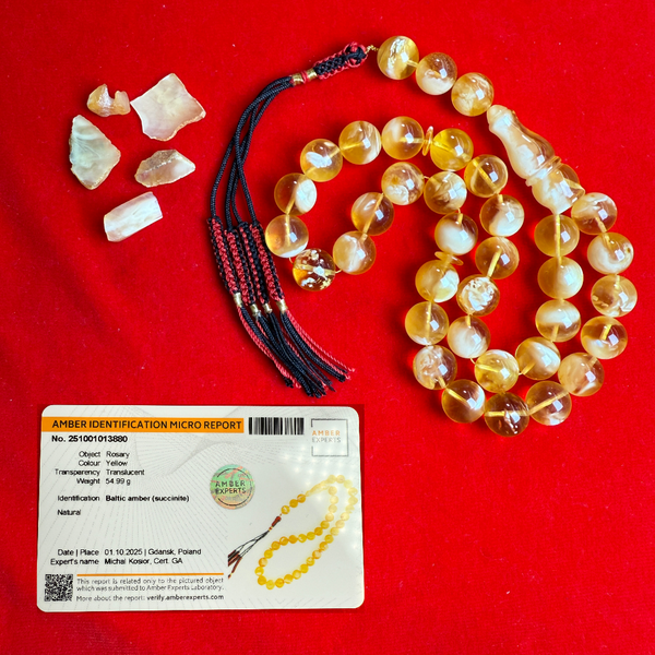 *EXCLUSIVE HONEY WHITE AMBER MISBAHA 13.6mm 55g