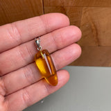 Amber Pendant 925 Sterling Silver Made in Eu Baltic Natural Gemstone 2.5g Gift