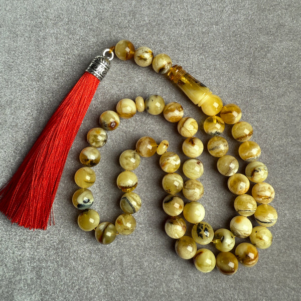 Natural Amber Misbaha 10.2mm 33,8g Islamic Rosary سبحان الله