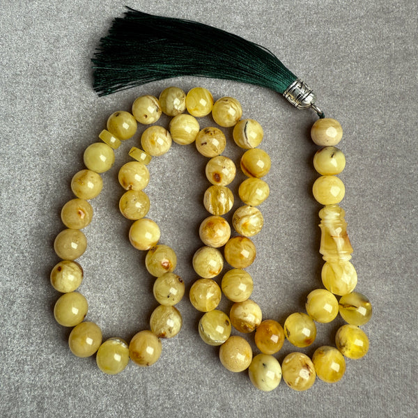Handmade Islamic Rosary 12mm 54.2g Amber Misbaha سبحان الله تسبيح