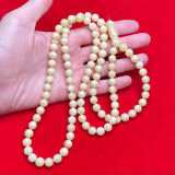 WHITE AMBER ROSARY 8,8mm 38,3g