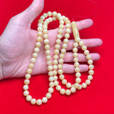 WHITE AMBER ROSARY 9,3mm 44,9g