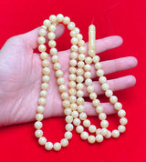 WHITE AMBER ROSARY 9,3mm 45,7g