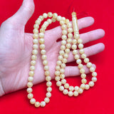 WHITE AMBER ROSARY 8,5mm 33,4g