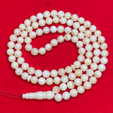 WHITE AMBER ROSARY 8,4mm 32,1g