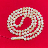 WHITE AMBER ROSARY 8,9mm 39g