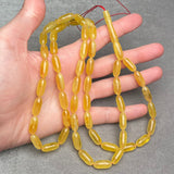 *YELLOW AMBER ROSARY 7,3x17,1mm 31,5g