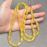 *YELLOW AMBER ROSARY  7,8x16,7mm 37,3g